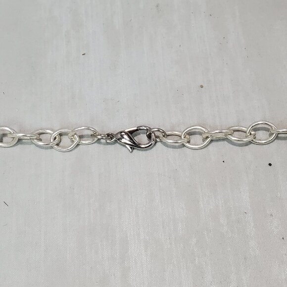 Banana Republic necklace features a chunky silver-toned chain and dagger - Picture 3 of 7